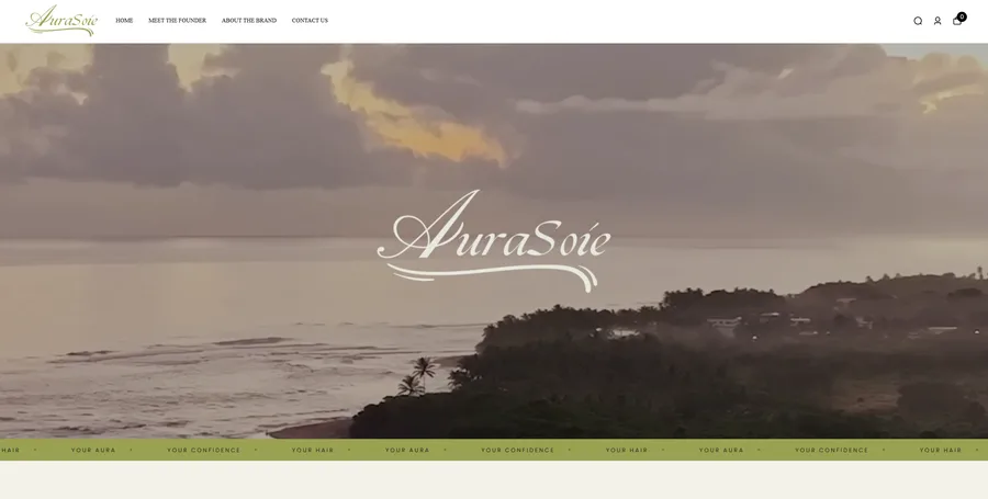 AuraSoie Shopify Store Screenshot
