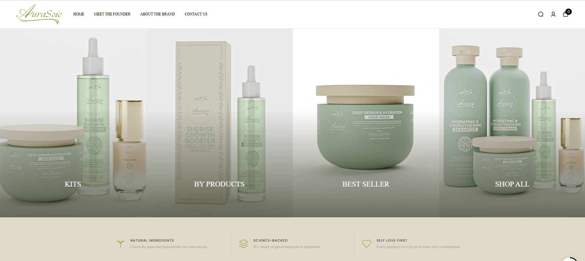 AuraSoie Shopify Store Screenshot